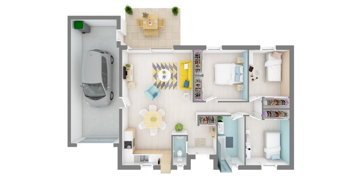 plan maison moderne