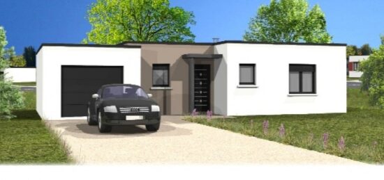 Plan de maison Surface terrain 89 m2 - 4 pièces - 2  chambres -  avec garage 