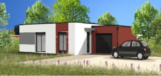 Plan de maison Surface terrain 83 m2 - 3 pièces - 2  chambres -  avec garage 
