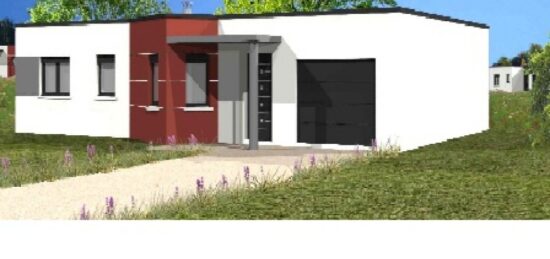 Plan de maison Surface terrain 83 m2 - 5 pièces - 3  chambres -  avec garage 