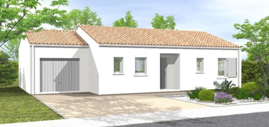 Plan de maison Surface terrain 70 m2 - 5 pièces - 3  chambres -  sans garage 