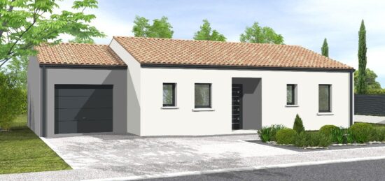Plan de maison Surface terrain 70 m2 - 5 pièces - 4  chambres -  sans garage 