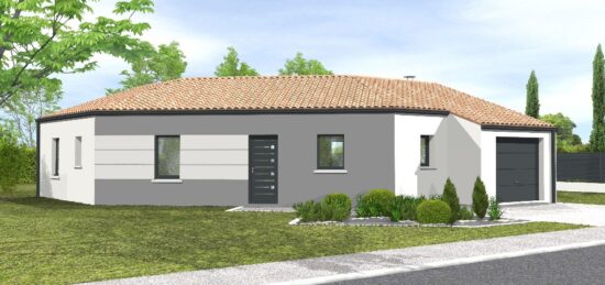 Plan de maison Surface terrain 83 m2 - 5 pièces - 3  chambres -  avec garage 