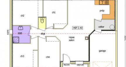 Avant-Projet CERIZAY - 90 m² - 4 chambres 2489-255457_petrel-4-chambres-garage-a-droite.jpg - LMP Constructeur