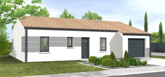 Plan de maison Surface terrain 79 m2 - 5 pièces - 4  chambres -  avec garage 