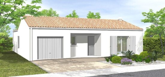 Plan de maison Surface terrain 90 m2 - 4 pièces - 3  chambres -  avec garage 