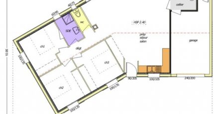 Avant-Projet NALLIERS - 85 m² - 3 chambres 2474-255242_3-chambres--garage-integre-facade-d.jpg - LMP Constructeur