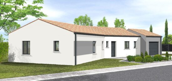 Plan de maison Surface terrain 83 m2 - 5 pièces - 4  chambres -  avec garage 