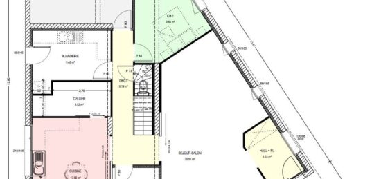 Plan de maison Surface terrain 130 m2 - 5 pièces - 5  chambres -  sans garage 