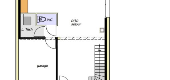 Plan de maison Surface terrain 90 m2 - 4 pièces - 3  chambres -  avec garage 