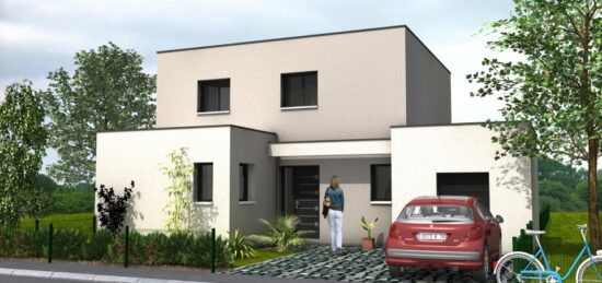 Plan de maison Surface terrain 110 m2 - 5 pièces - 3  chambres -  avec garage 