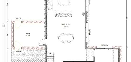 Plan de maison Surface terrain 130 m2 - 5 pièces - 4  chambres -  avec garage 