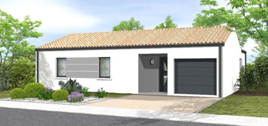 Plan de maison Surface terrain 81 m2 - 4 pièces - 3  chambres -  avec garage 