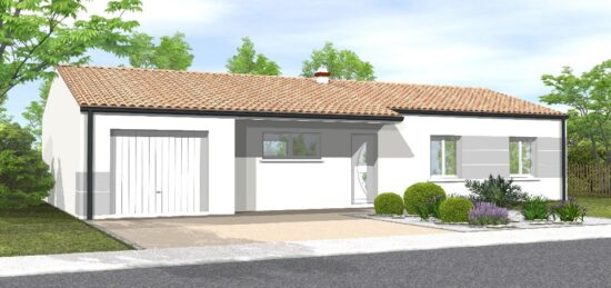 Plan de maison Surface terrain 85 m2 - 4 pièces - 3  chambres -  avec garage 