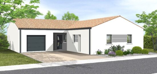 Plan de maison Surface terrain 106 m2 - 5 pièces - 3  chambres -  avec garage 