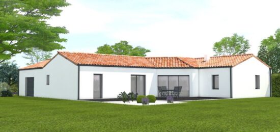 Plan de maison Surface terrain 135 m2 - 7 pièces - 5  chambres -  avec garage 