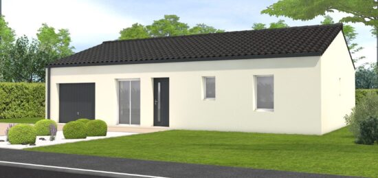 Plan de maison Surface terrain 79 m2 - 4 pièces - 3  chambres -  avec garage 