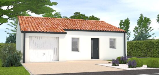 Plan de maison Surface terrain 72 m2 - 4 pièces - 3  chambres -  avec garage 