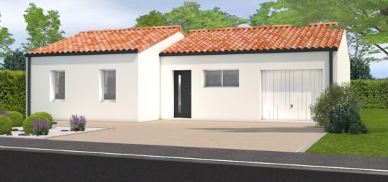 Plan de maison Surface terrain 71 m2 - 4 pièces - 2  chambres -  avec garage 