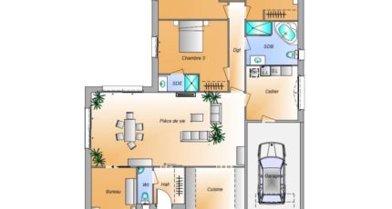 Avant projet Lairoux - 3 chambres 16584-1906modele820181107D9yfv.jpeg - LMP Constructeur