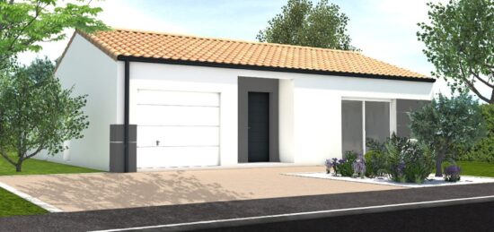 Plan de maison Surface terrain 85 m2 - 4 pièces - 3  chambres -  avec garage 