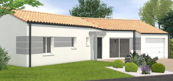 Plan de maison Surface terrain 105 m2 - 5 pièces - 4  chambres -  avec garage 