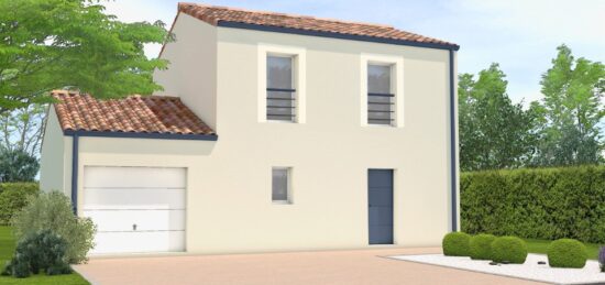 Plan de maison Surface terrain 79 m2 - 5 pièces - 3  chambres -  avec garage 