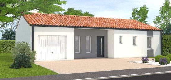 Plan de maison Surface terrain 80 m2 - 4 pièces - 2  chambres -  avec garage 