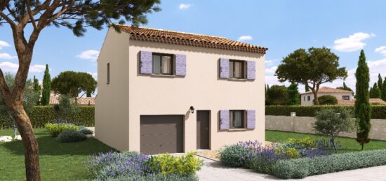 Plan de maison Surface terrain 96 m2 - 5 pièces - 4  chambres -  avec garage 