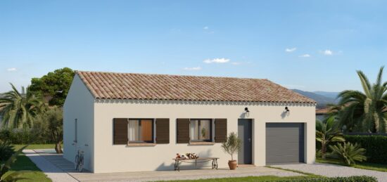 Plan de maison Surface terrain 71 m2 - 3 pièces - 2  chambres -  avec garage 