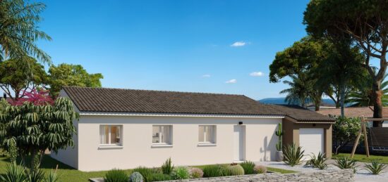 Plan de maison Surface terrain 101 m2 - 5 pièces - 4  chambres -  avec garage 