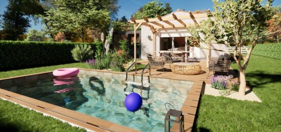 Plan de maison Surface terrain 62 m2 - 3 pièces - 2  chambres -  avec garage 