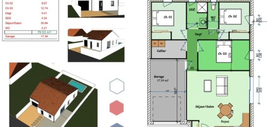 Maison neuve à Bretignolles-sur-Mer, Pays de la Loire